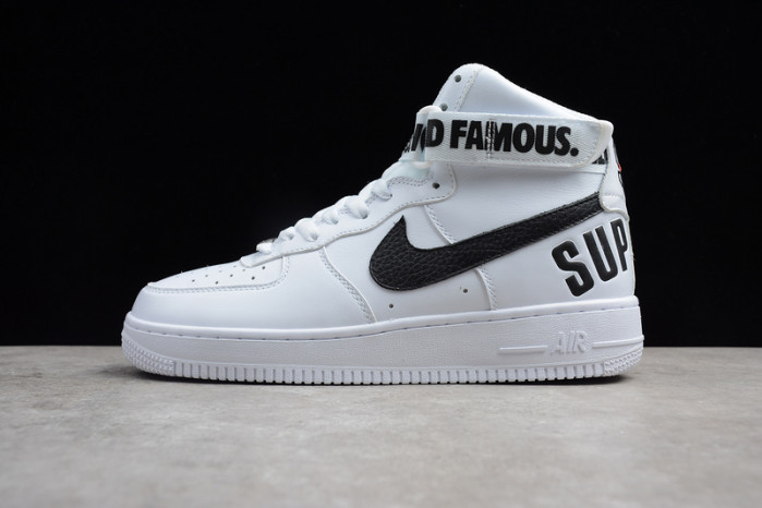 nike S*p*e air force 1 one high hi white world famous 698696-100