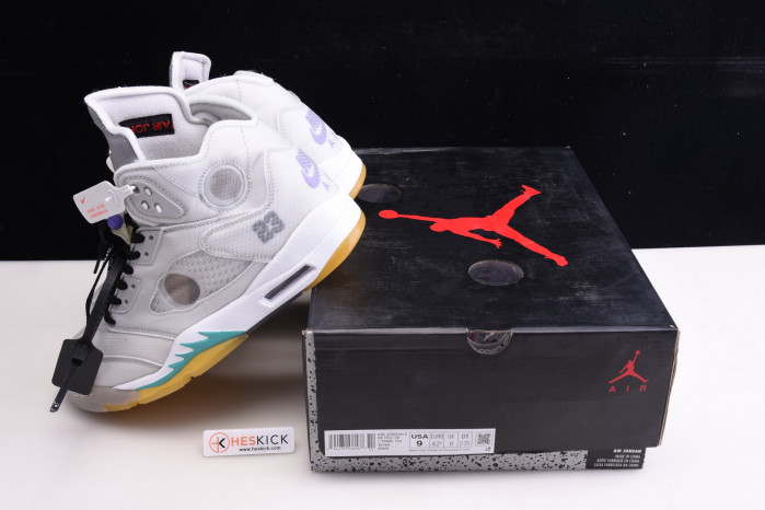 Air​ Jordan 5 OFW GREY GREEN CT8480-105