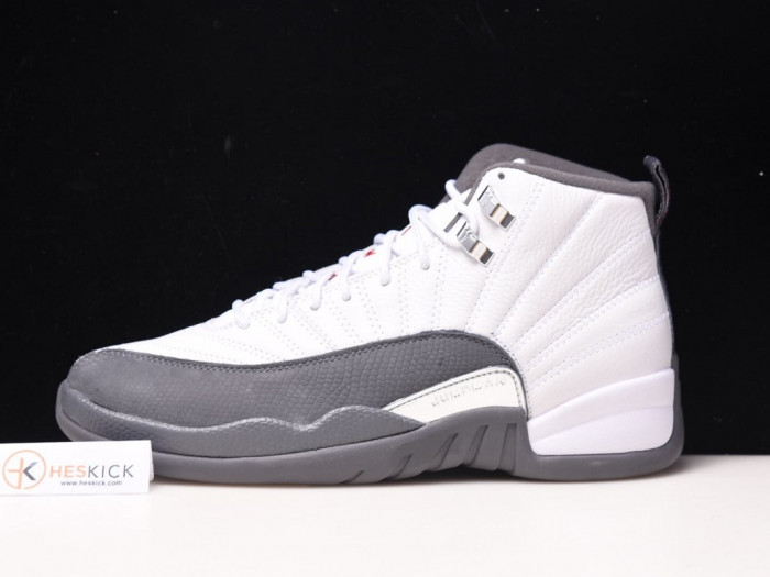Air Jordan 12 White Dark Grey Gym Red 130690-160