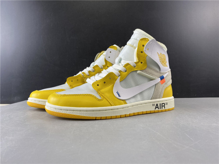 AIR JORDAN 1 X OFW NRG WHITE YELLOW AQ0818 149